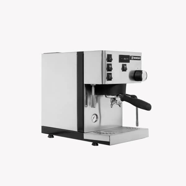 Profil de 3/4 de la machine à café Silvia Pro X inox