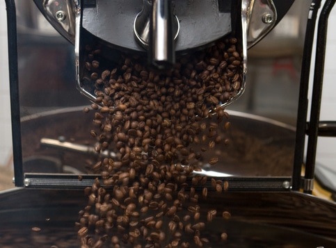 Café juste après la torréfaction